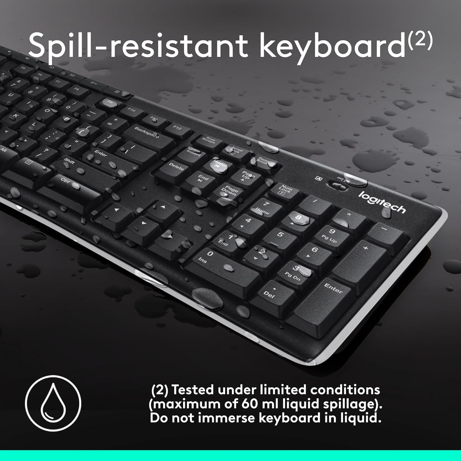 Thumbnail 5 de Logitech K270 Wireless Keyboard for Windows (UK Layout) with 2-Year Battery Life