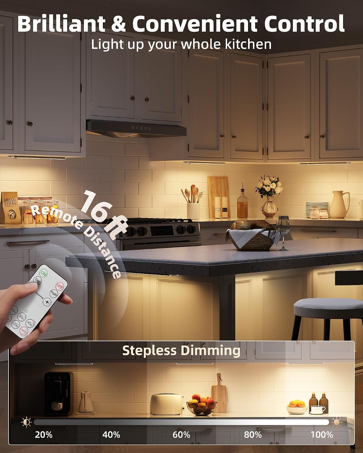 Thumbnail 4 de EZVALO Under Cabinet Lights 5‑pack 3500K