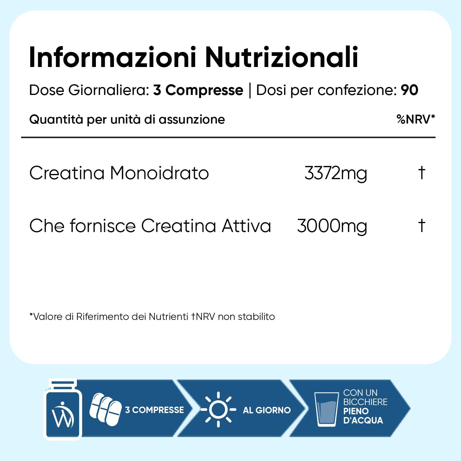 Thumbnail 4 de WeightWorld Creatina Monoidrato Vegana 3000 mg – 270 Compresse, Senza Glutine e Senza Magnesio Stearato