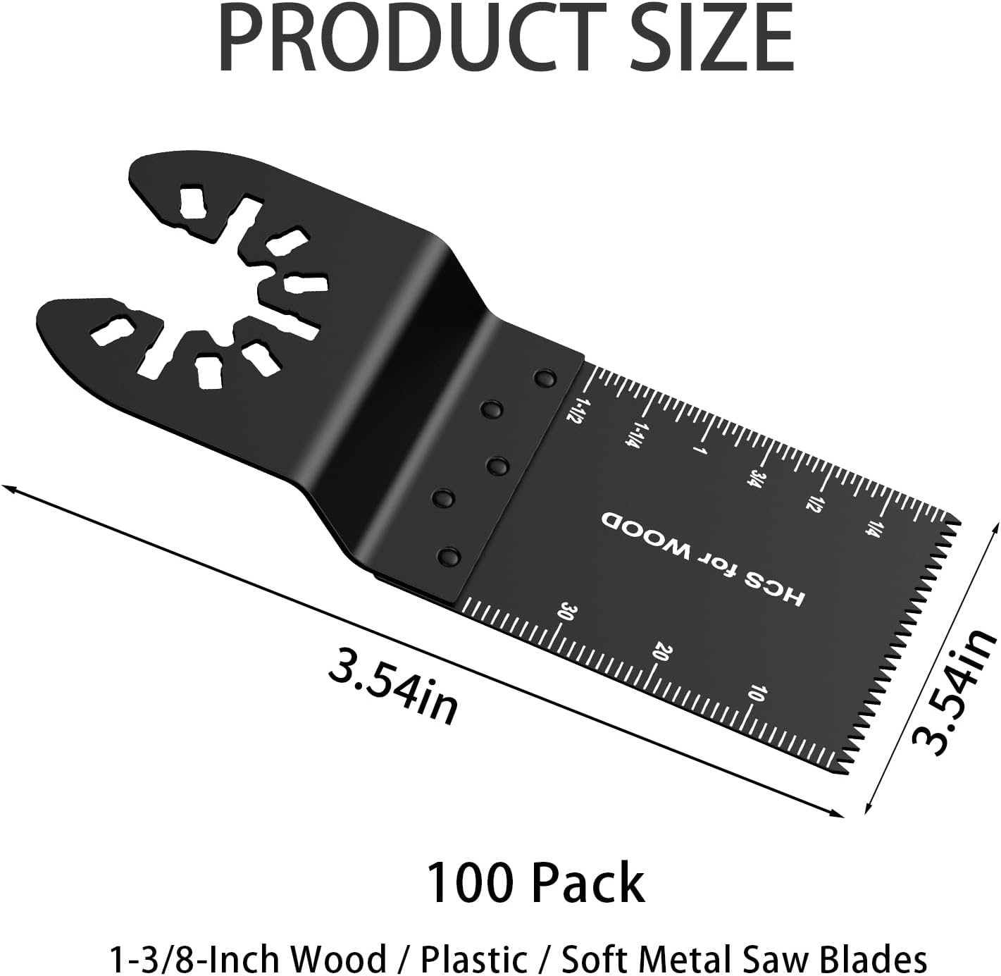 Detalle de Meff-Mluk 100Pcs Oscillating Tool Blades — Professional Universal Wood, Plastic and Soft Metal Cutting Blades