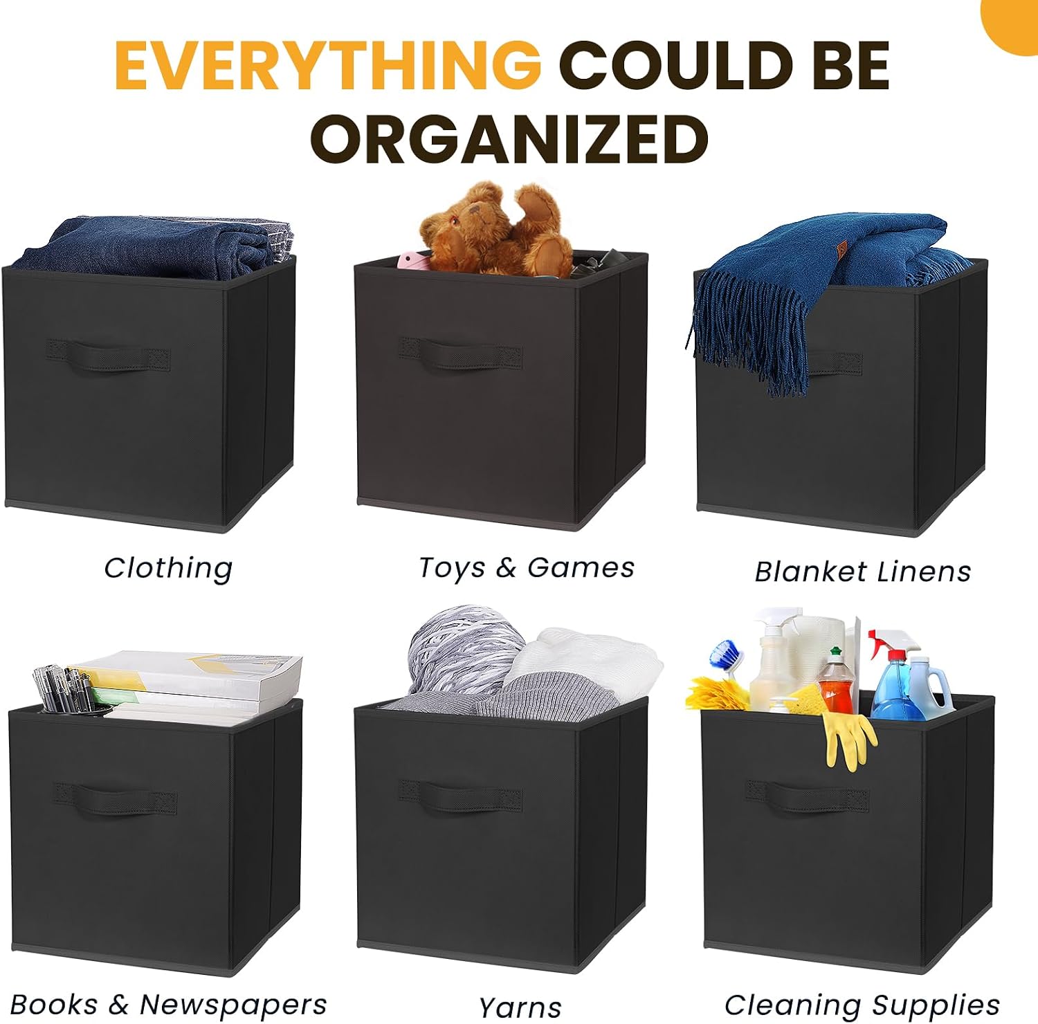 Detalle 2 de Large Storage Cubes 13 Inch Cube Bins for Shelves