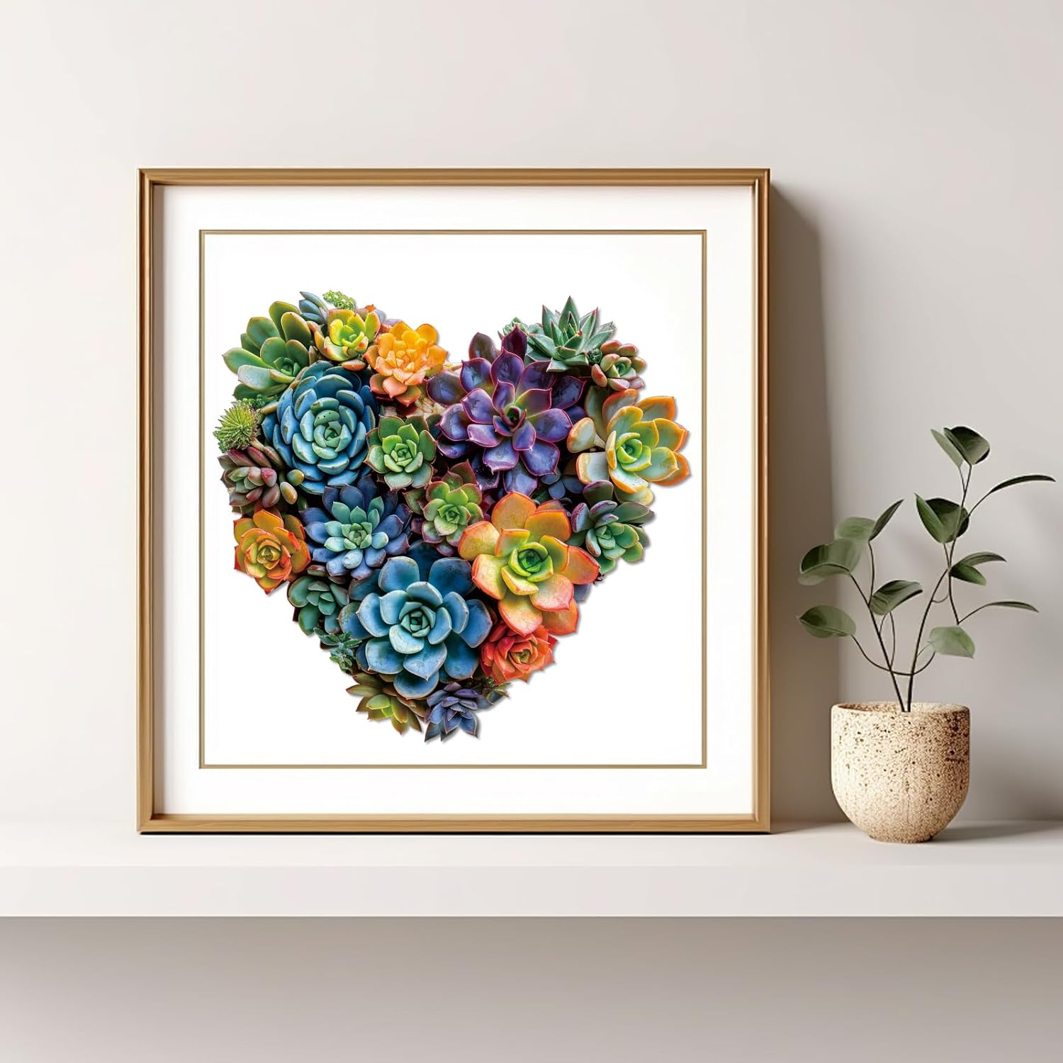 Thumbnail 4 de Mys Aurora 500-Piece Heart Succulent Wooden Puzzle