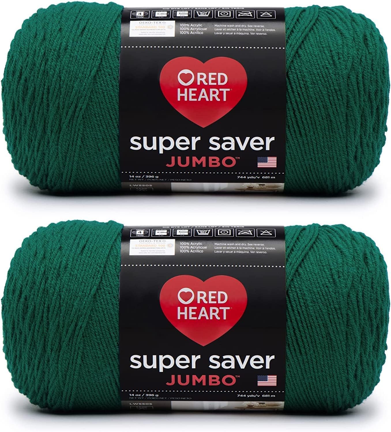Thumbnail 6 de Red Heart Super Saver Jumbo Jazzy Ombre – przędza akrylowa, 2 motki po 283 g