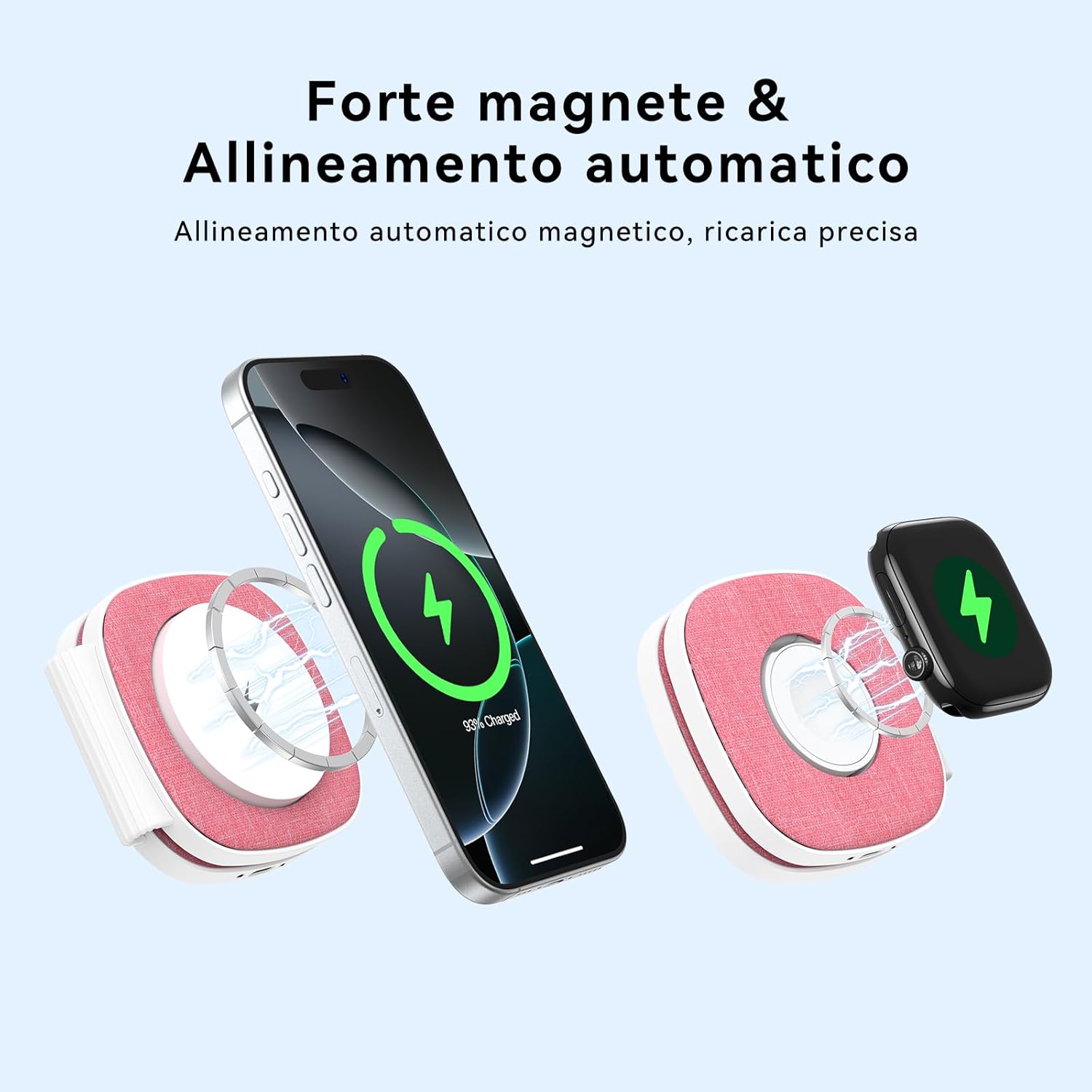 Thumbnail 4 de 2 in 1 Caricatore Wireless MagSafe: Stazione pieghevole per iPhone e Apple Watch