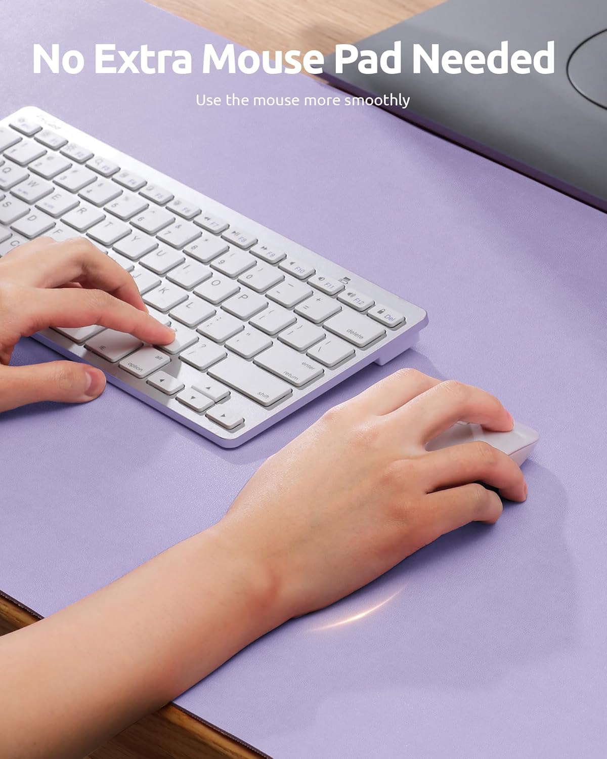 Thumbnail 2 de YSAGi Schreibtischunterlage 80x40 cm – Premium Leder Mauspad XXL in Lila