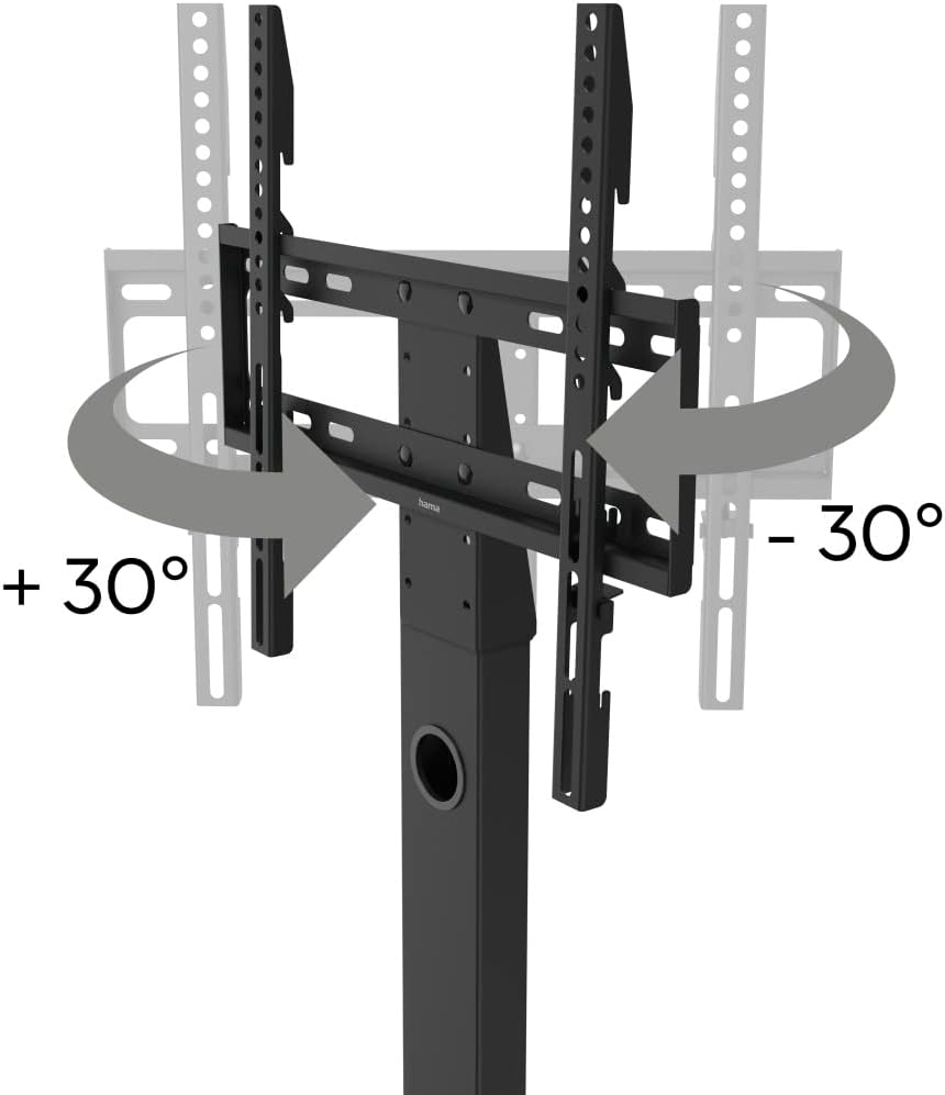 Thumbnail 3 de Hama support TV autoportant pivotant à hauteur réglable (32 à 65", jusqu’à 35 kg, VESA 400x400 max) noir