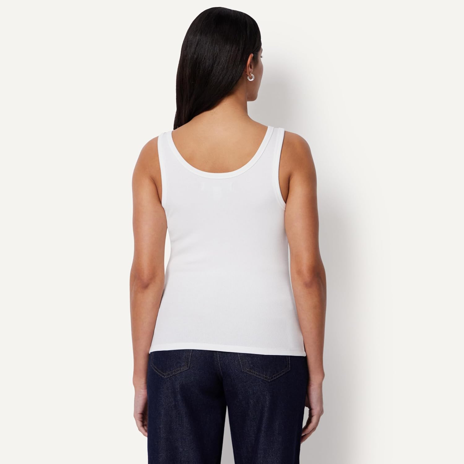 Detalle de Amazon Essentials Damen Geripptes Ripp-Tanktop Henley aus Baumwolle – Slim Fit