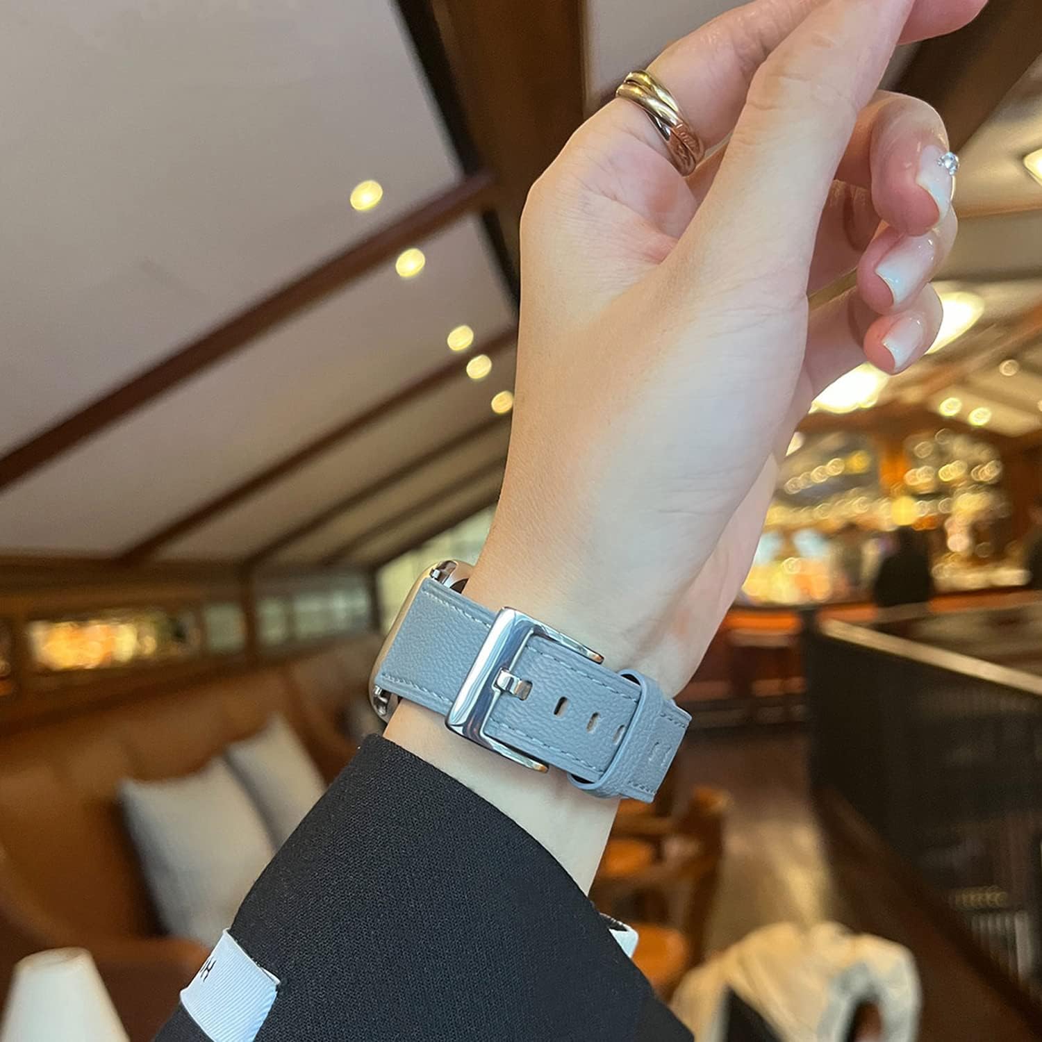 Detalle de MUENShop Sheep Leather Watch Strap, 125mm