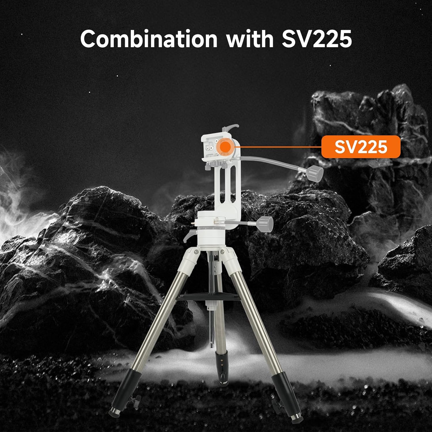 Detalle de Svbony Aluminium-Teleskopstativ – ausziehbar, tragbar und robust, kompatibel mit Alt-Azimut SV225