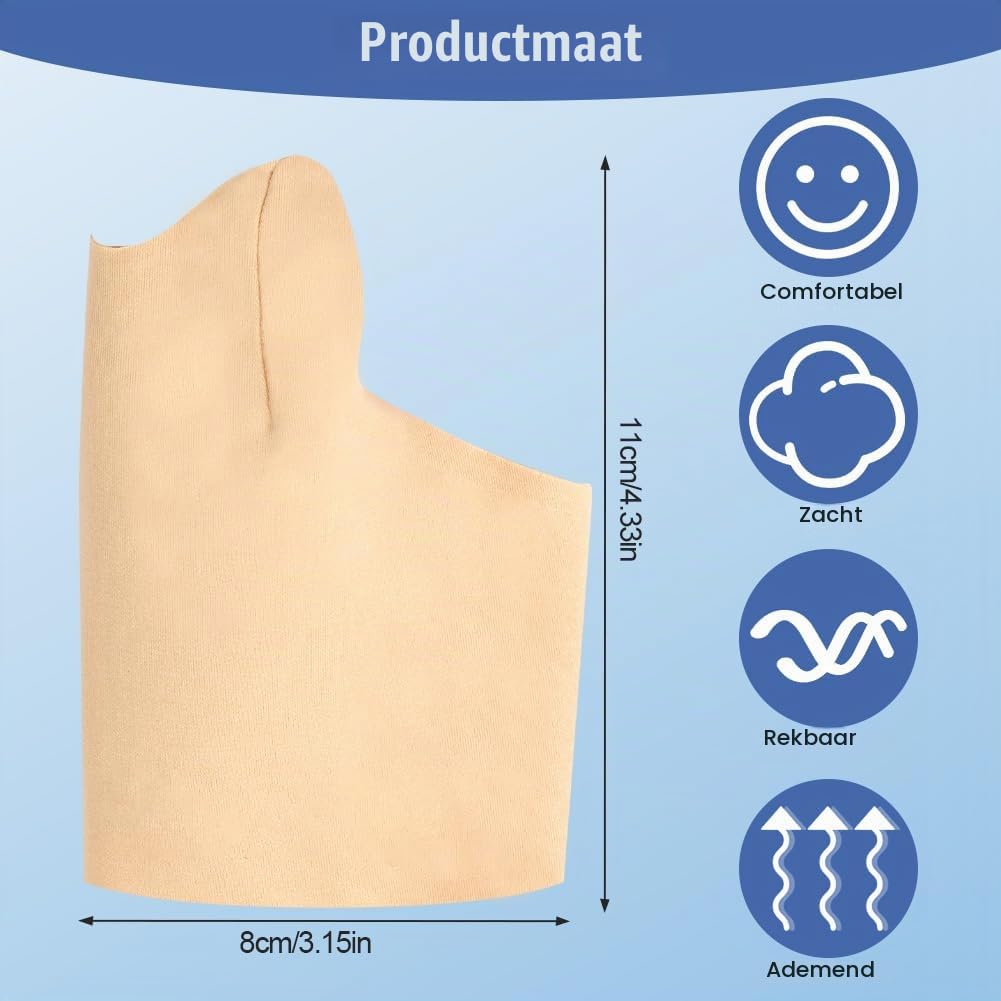 Detalle 2 de AOOSA Hallux-valgussokken met siliconen pads, herbruikbaar en huidkleurig