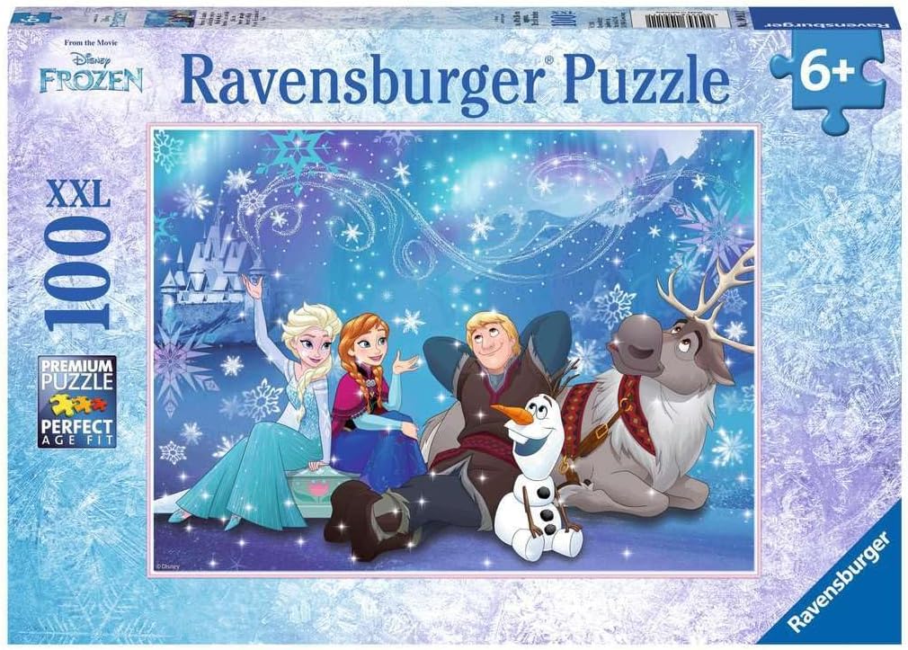 Detalle de Ravensburger 10911 Frozen Ice Magic – barnpussel med 100 XXL-bitar