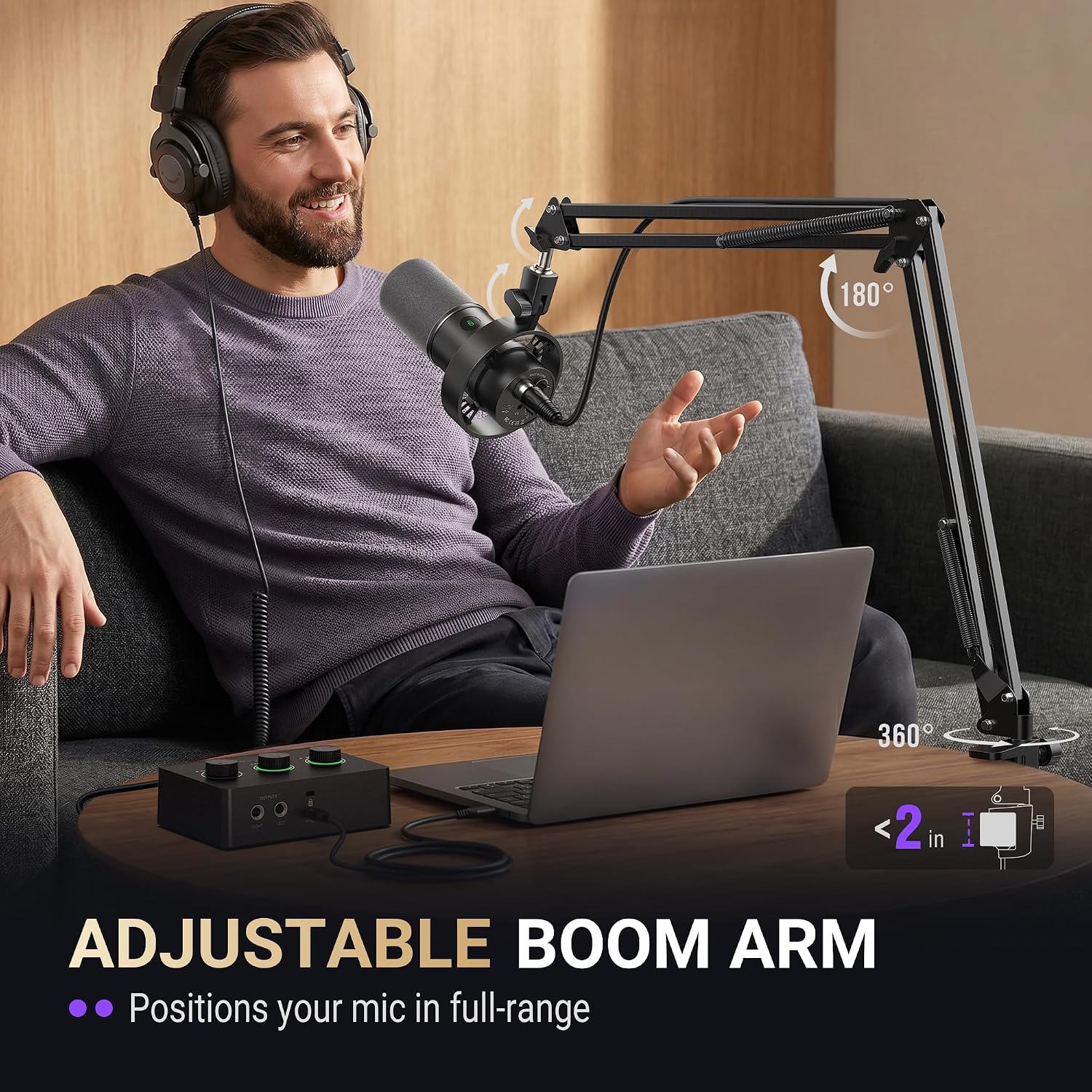 Thumbnail 6 de FIFINE AmpliTank K688CT Podcast Microphone Kit (USB/XLR) with Boom Arm