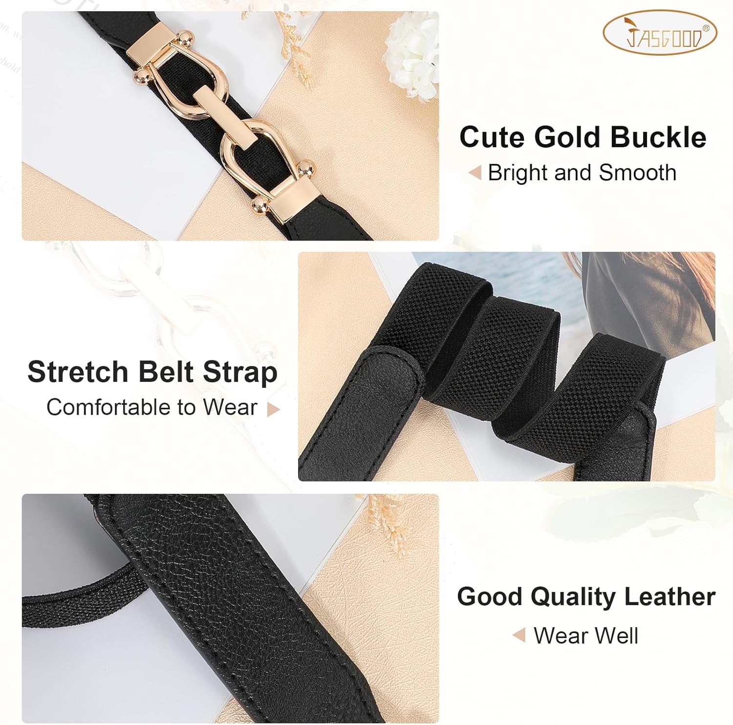 Thumbnail 2 de JASGOOD Stretchy Waist Belt 20"–45