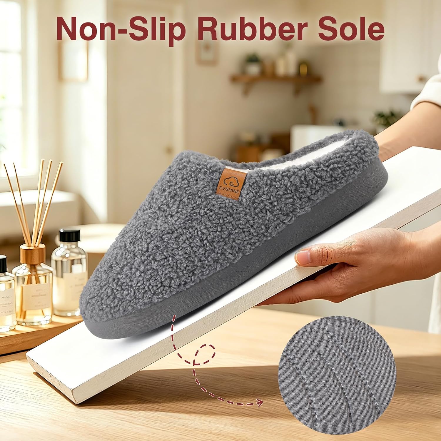 Detalle 2 de Evshine Memory Foam Slippers
