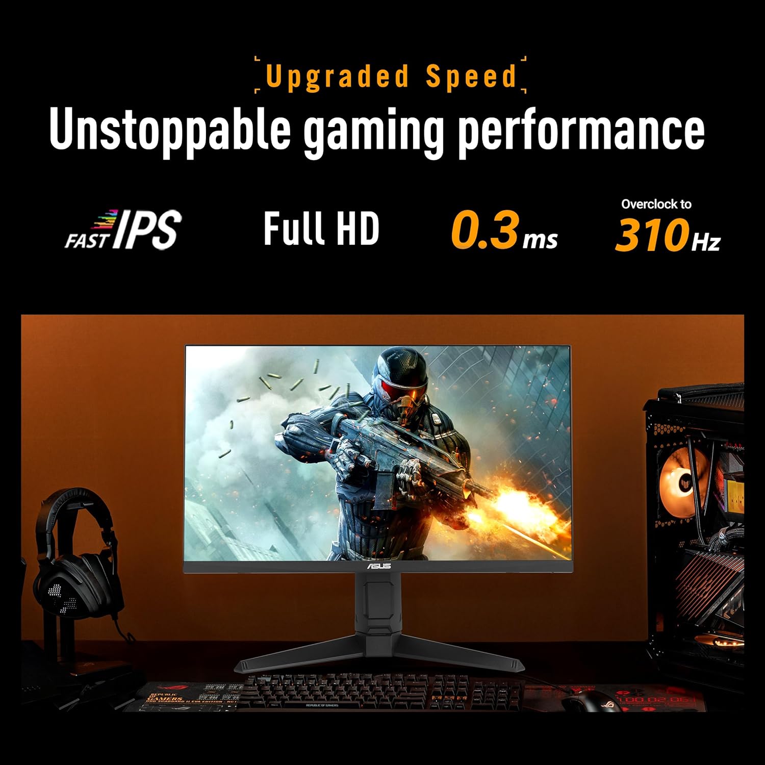 Thumbnail 1 de ASUS TUF Gaming VG259QMRL5A 24.5-Inch Fast IPS 1080P Gaming Monitor (310Hz, 0.3ms)