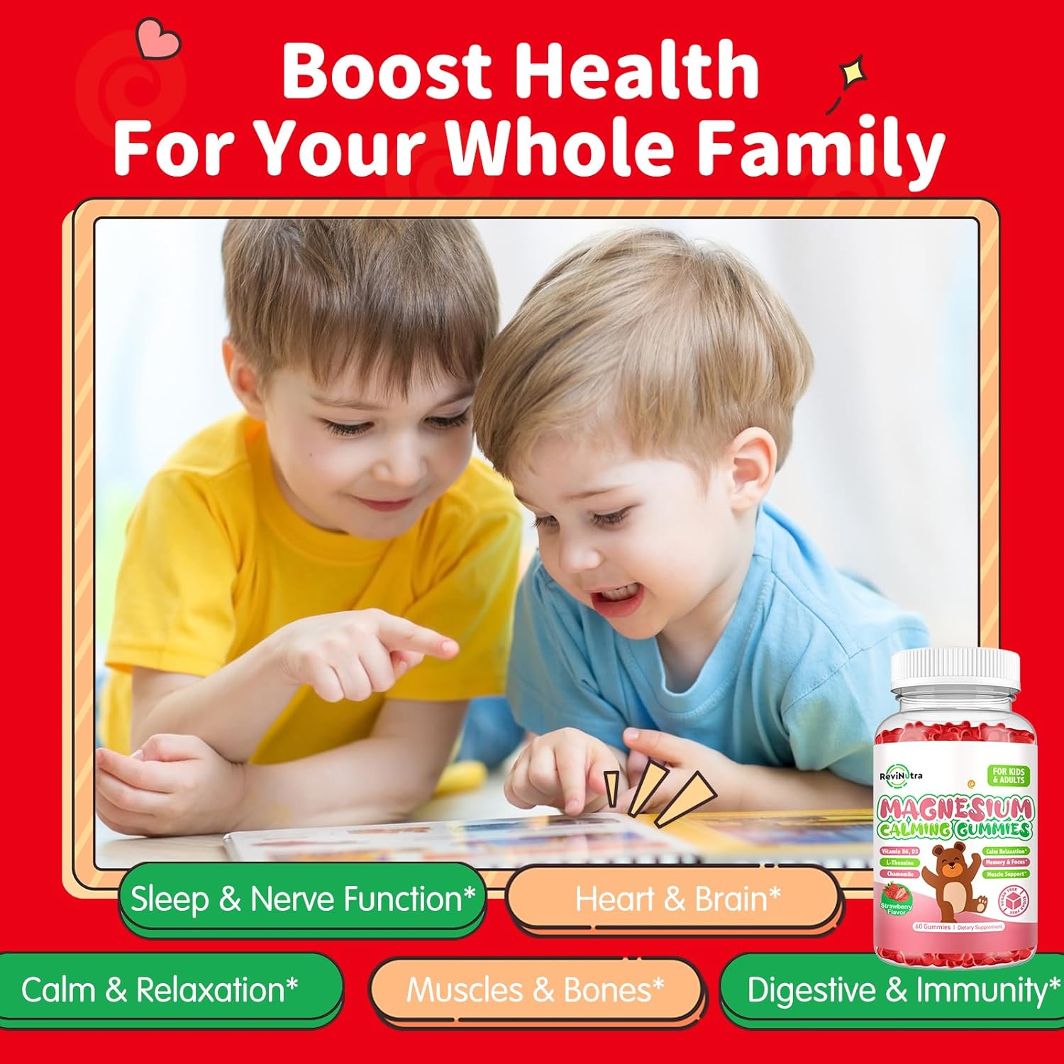 Detalle de ReviNutra Magnesium Gummies, Sugar-Free