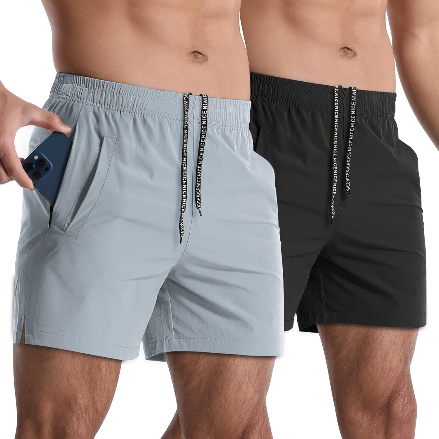 Detalle de Lempue Men's Athletic Shorts, 5-Inch Inseam