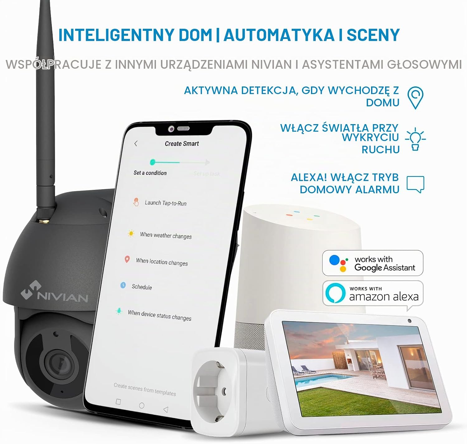 Thumbnail 6 de NIVIAN NVS-IPC-0S2B – kamera PTZ Wi-Fi 2K z Auto-Tracking i IP65