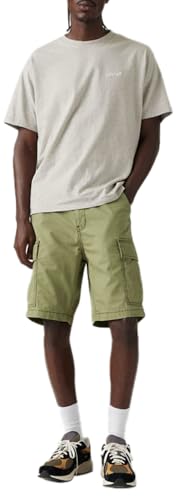 Detalle de Levi's Pantalones Cortos Cargo Grandes y Alto para Hombre – Noche de Oliva (46 Grande Alto)