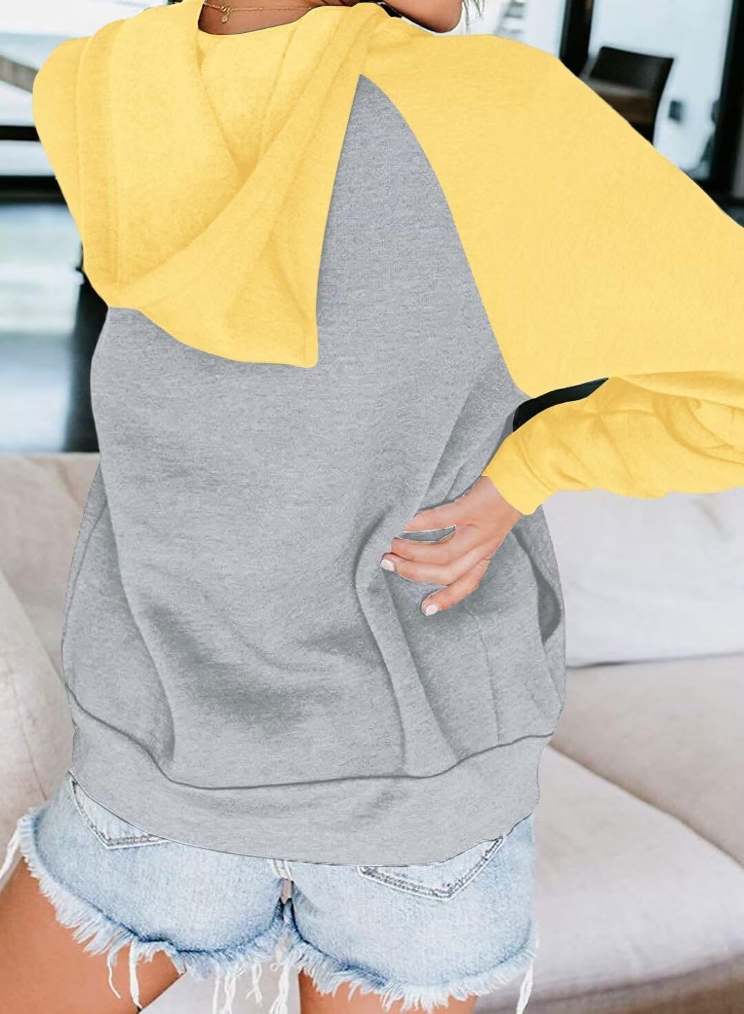 Thumbnail 2 de LACOZY Women’s Zip-Up Long Sleeve Colour Block Hoodie Jacket with Pocket