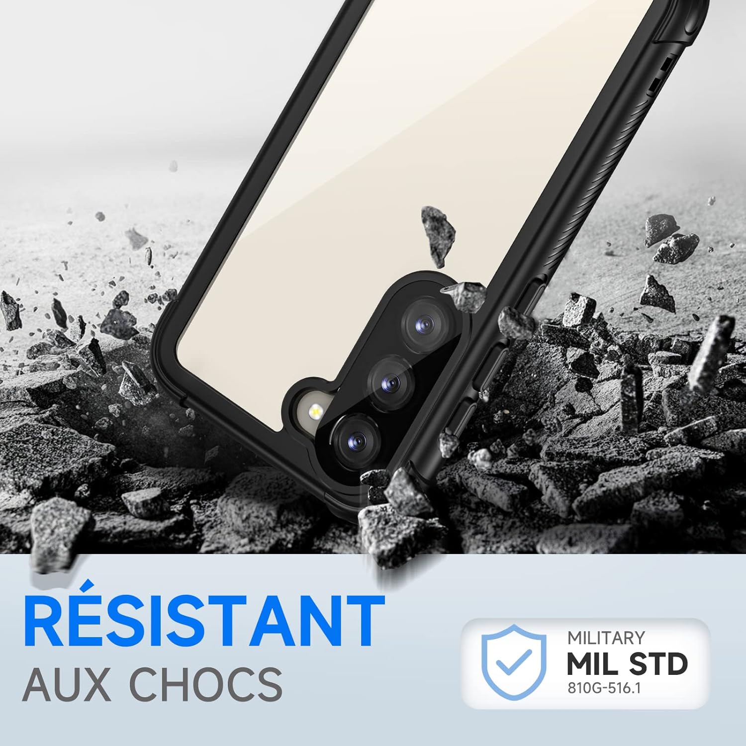 Thumbnail 6 de Seacosmo Coque pour Samsung Galaxy S23 – Protection intégrale et vidéo‑étui noir