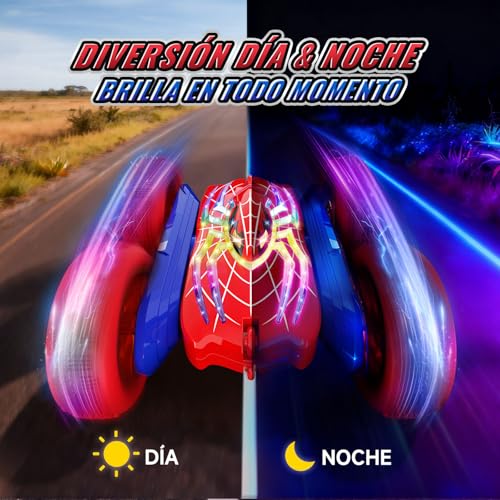 Detalle de Coche Teledirigido 360° 4x4 Monster Truck Mirthigig – Luz y Acrobacias para Niños 4–12 años