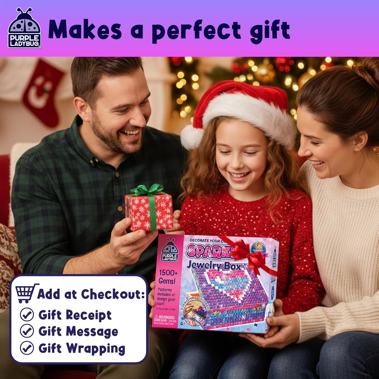 Thumbnail 1 de PURPLE LADYBUG Jewelry Box Craft for Girls Ages 8-12