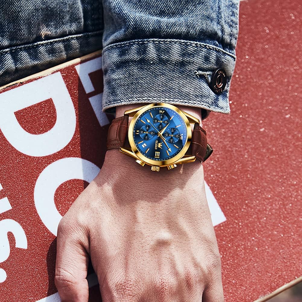 Thumbnail 3 de OLEVS Herrenuhr 42 mm Quarz mit Datum