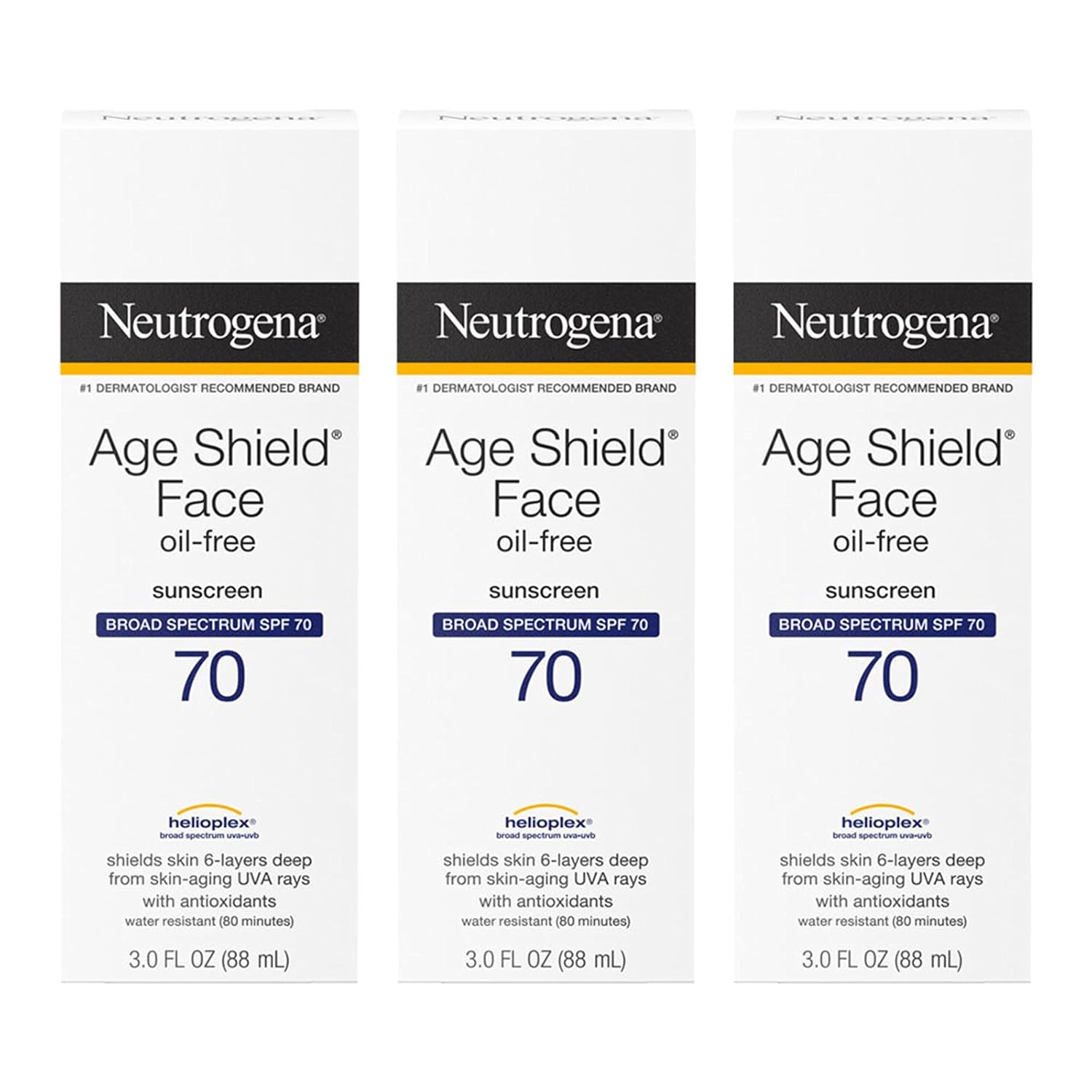 Detalle de Neutrogena Age Shield SPF 70 Face Sunscreen 3 fl. oz