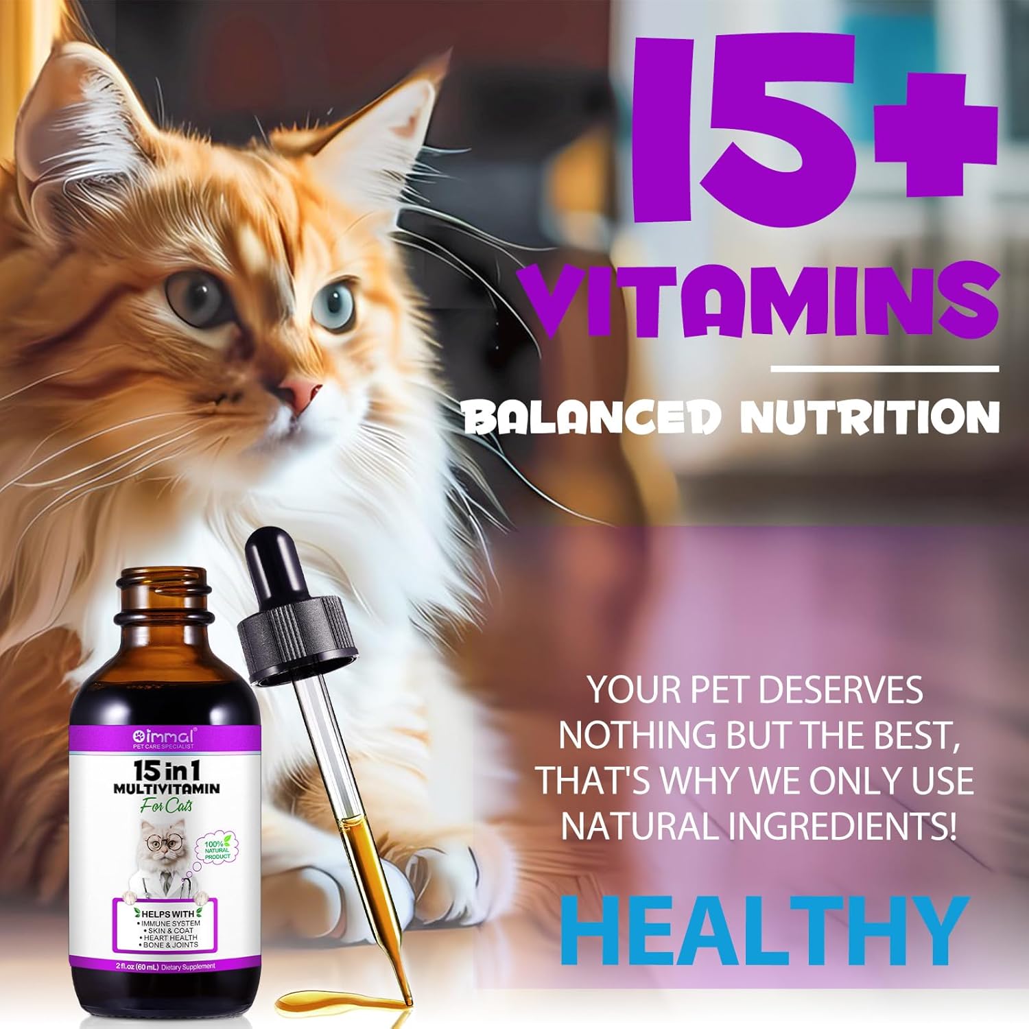 Thumbnail 5 de Katzen Multivitamin 15‑in‑1 Flüssigvitamin