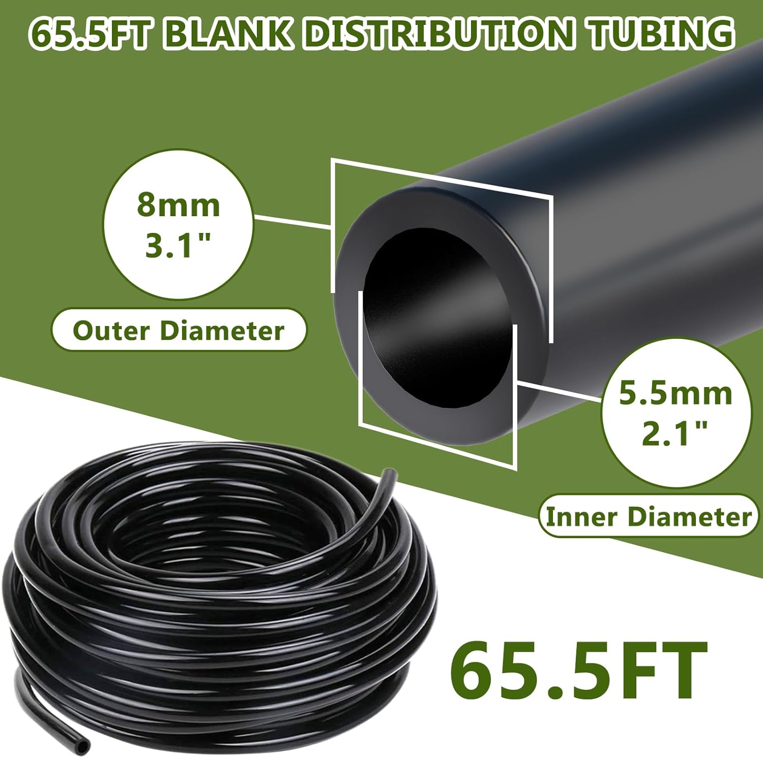 Thumbnail 3 de 164FT/50M Irrigation System Kit Automatic Drip Irrigation with 202PCS Tubing & Accessories