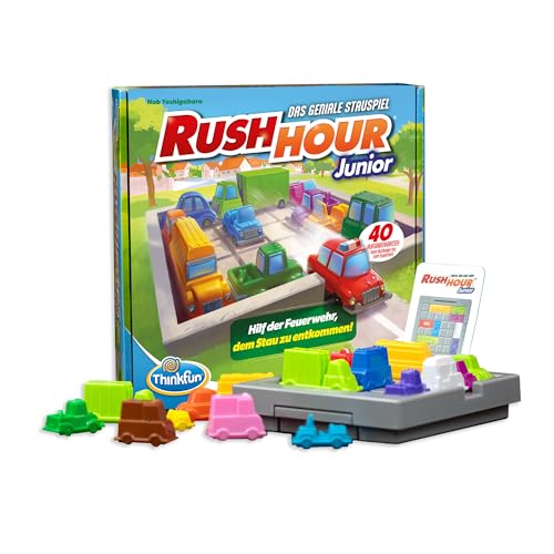 Detalle de ThinkFun Rush Hour Junior – Logikspiel ab 5 Jahre, Denkspiel für 1 Spieler