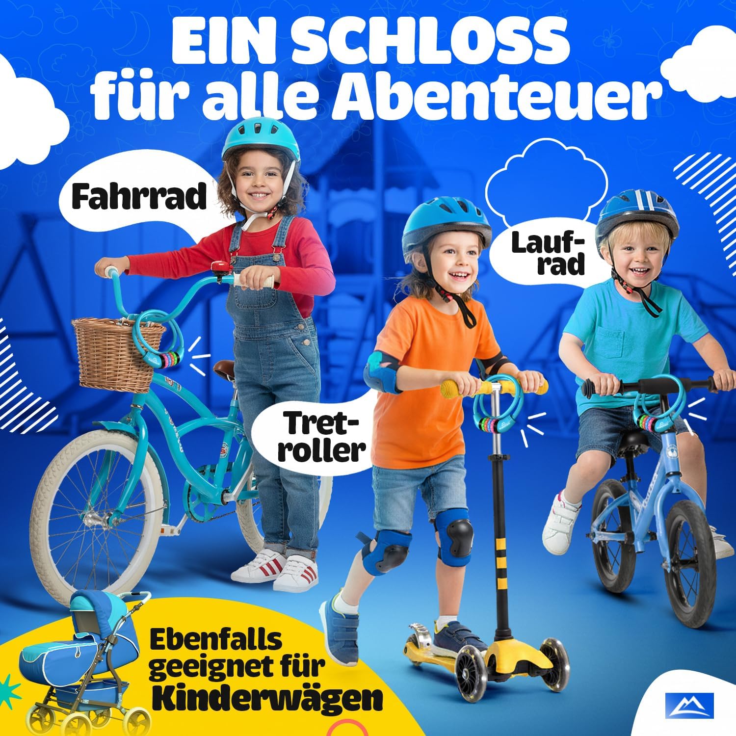 Detalle 2 de Nextcover NEXTCOVER Fahrradschloss für Kinder mit 5 Stellen