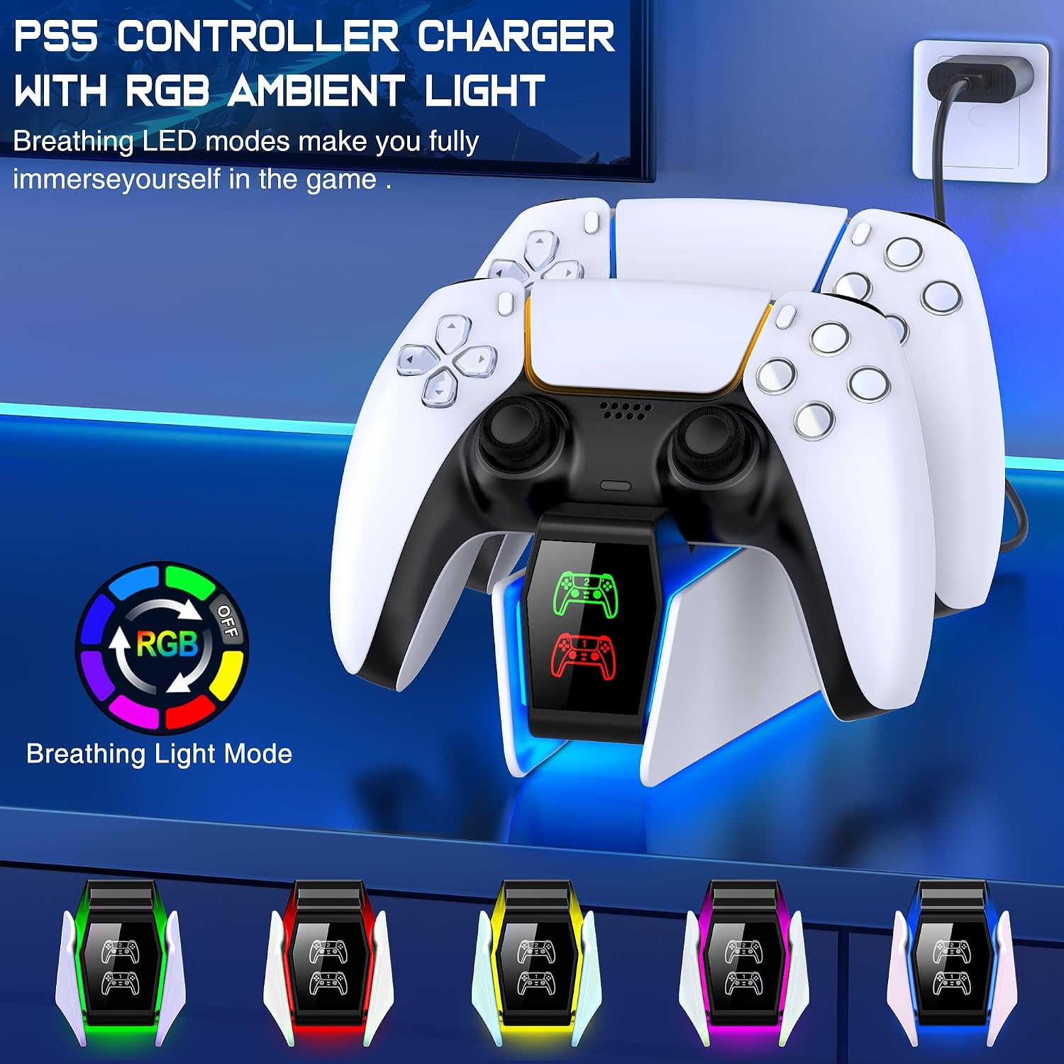 Detalle de PS5 controller charger station for DualSense