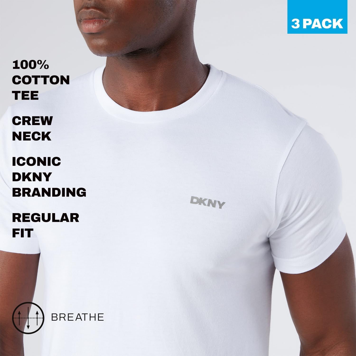 Thumbnail 4 de DKNY Hombres Camiseta cuello redondo pack 3