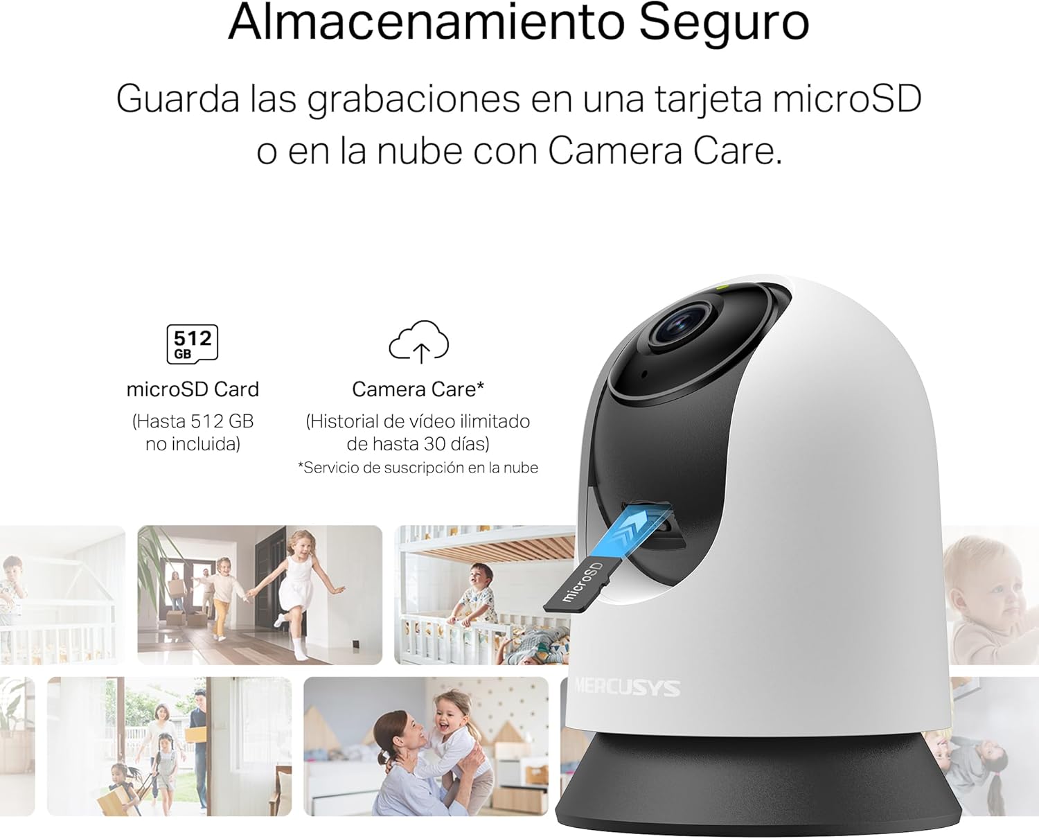 Thumbnail 6 de MERCUSYS MC210 2K (3MP) Cámara Wi‑Fi interior con visión nocturna, audio bidireccional y rotación 360°