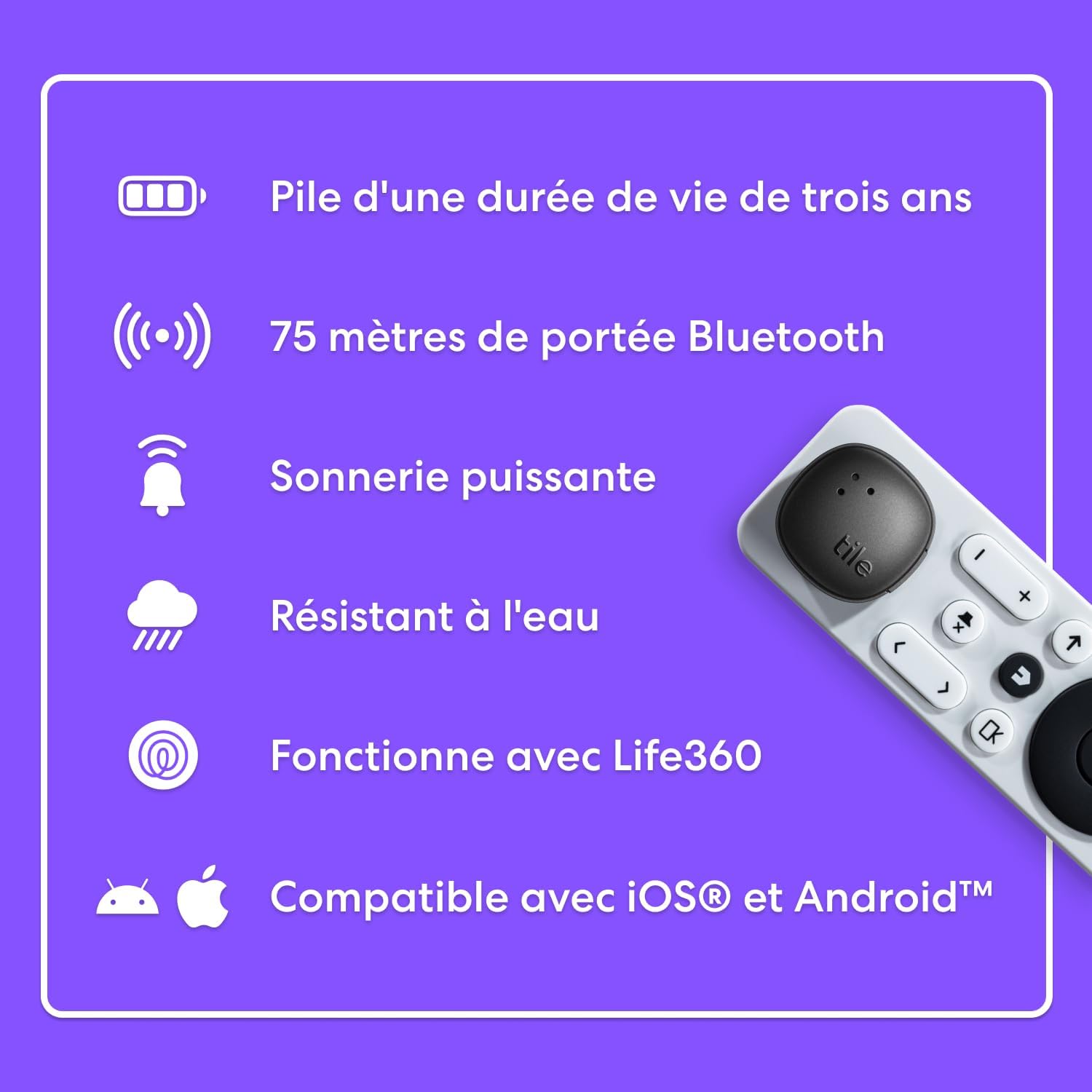 Thumbnail 6 de Tile by Life360 Sticker – Petit tracker Bluetooth adhésif (lot de 2, noir)