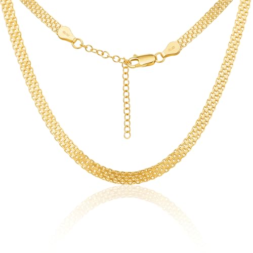 Thumbnail 1 de Orovi Gargantilla dorada para mujer en plata de ley 925 con baño de oro 18K