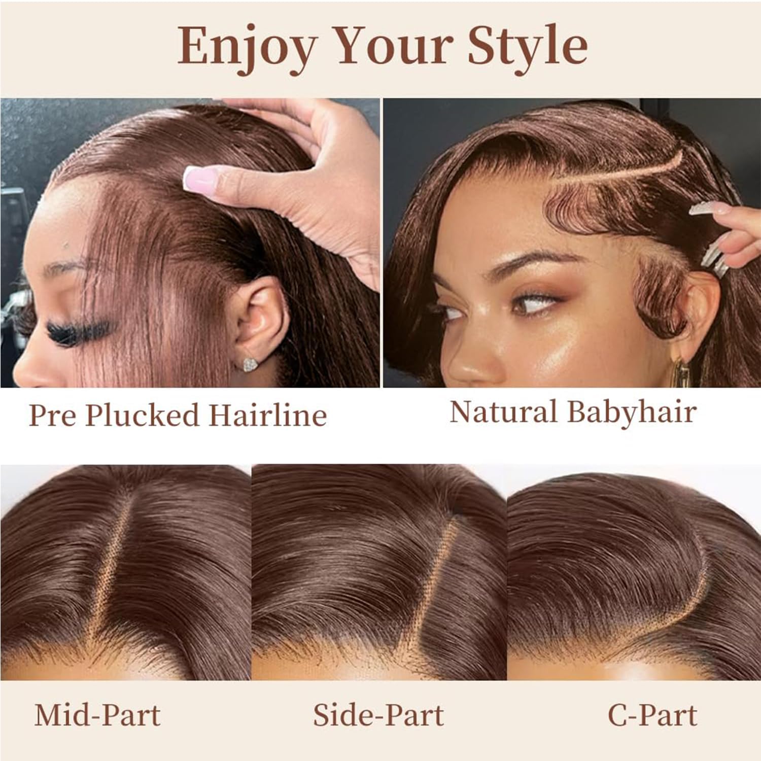 Thumbnail 3 de Cypha 28 Inch Chocolate Brown lace wig