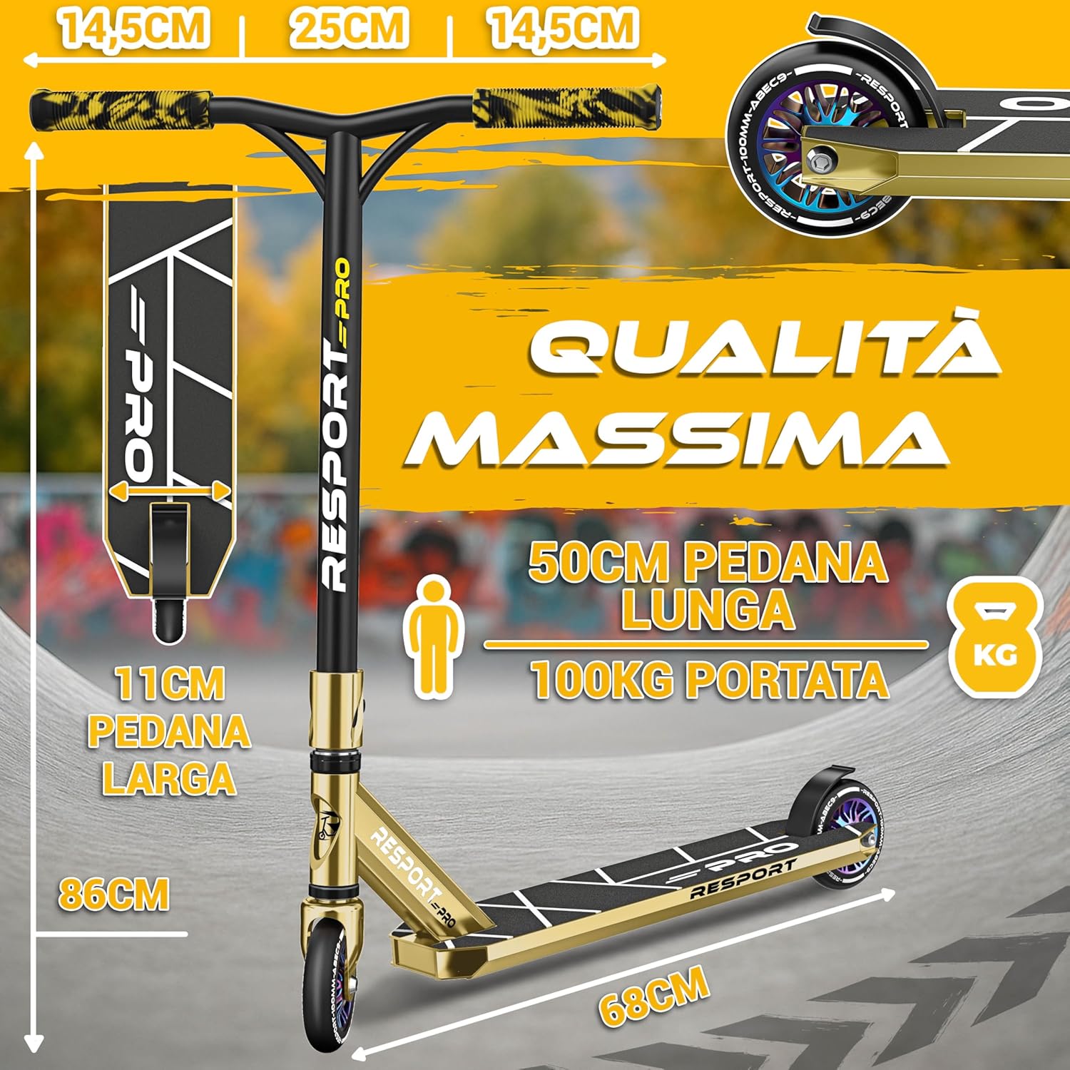 Thumbnail 6 de RE:SPORT Stunt Scooter Revo Pro: stabilità, controllo e performance per bambini e adulti