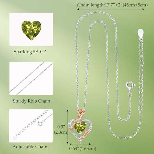 Detalle de Collar Mujer con Colgante Corazón Rosa MISUMOR