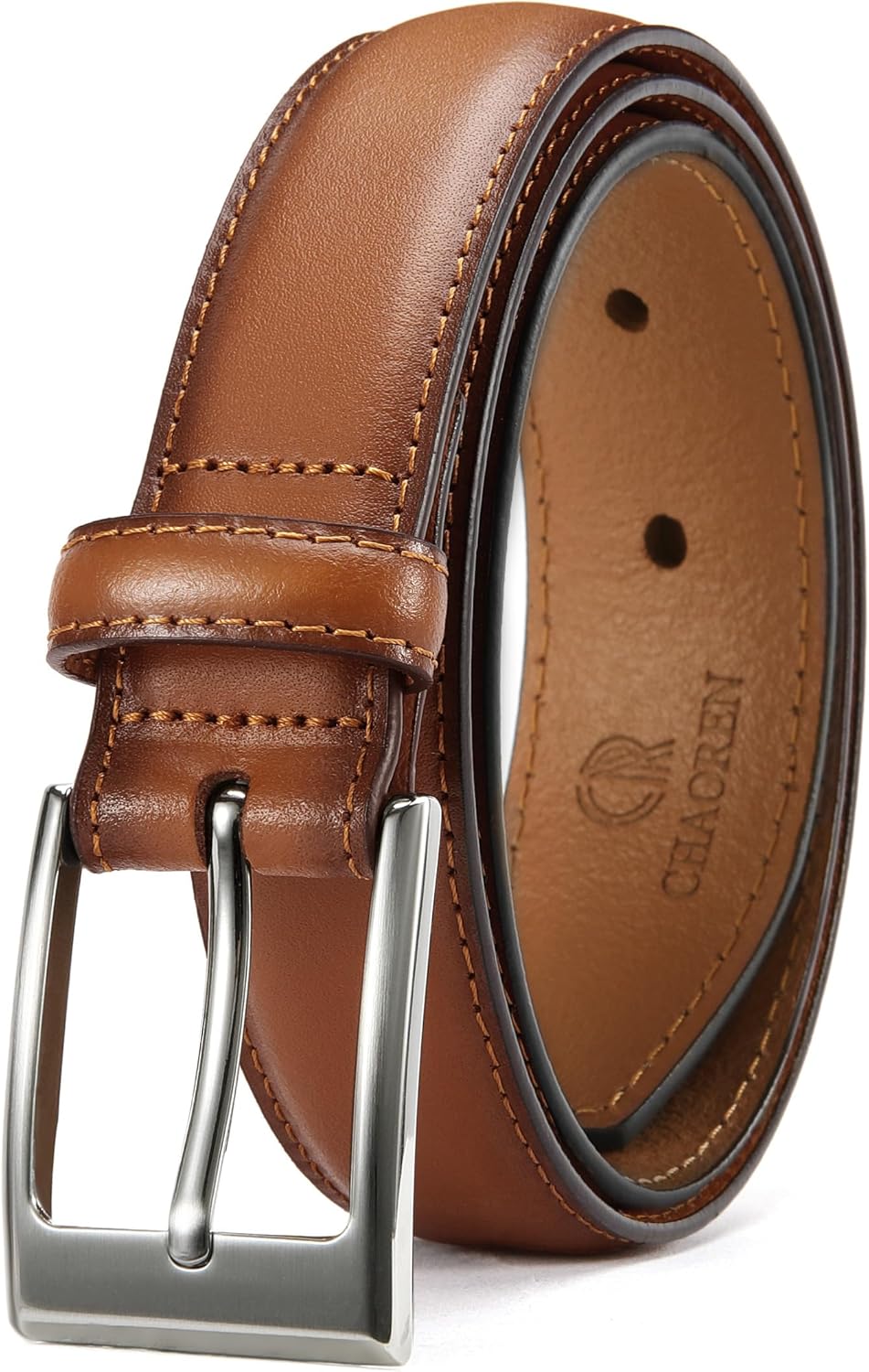 Detalle de CHAOREN Leather Belts for Men – 1 1/8" leather belt for suits and smart casual