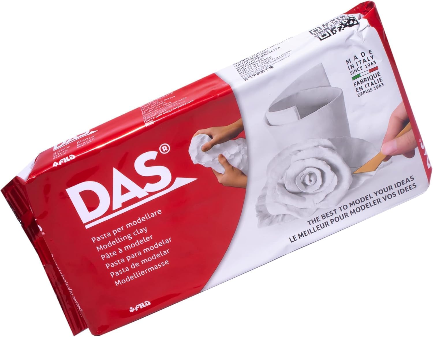 DAS Modeling Clay Air Hardening, White, 2.2lb — A Fuss-Free Air-Dry Clay for Creative Projects