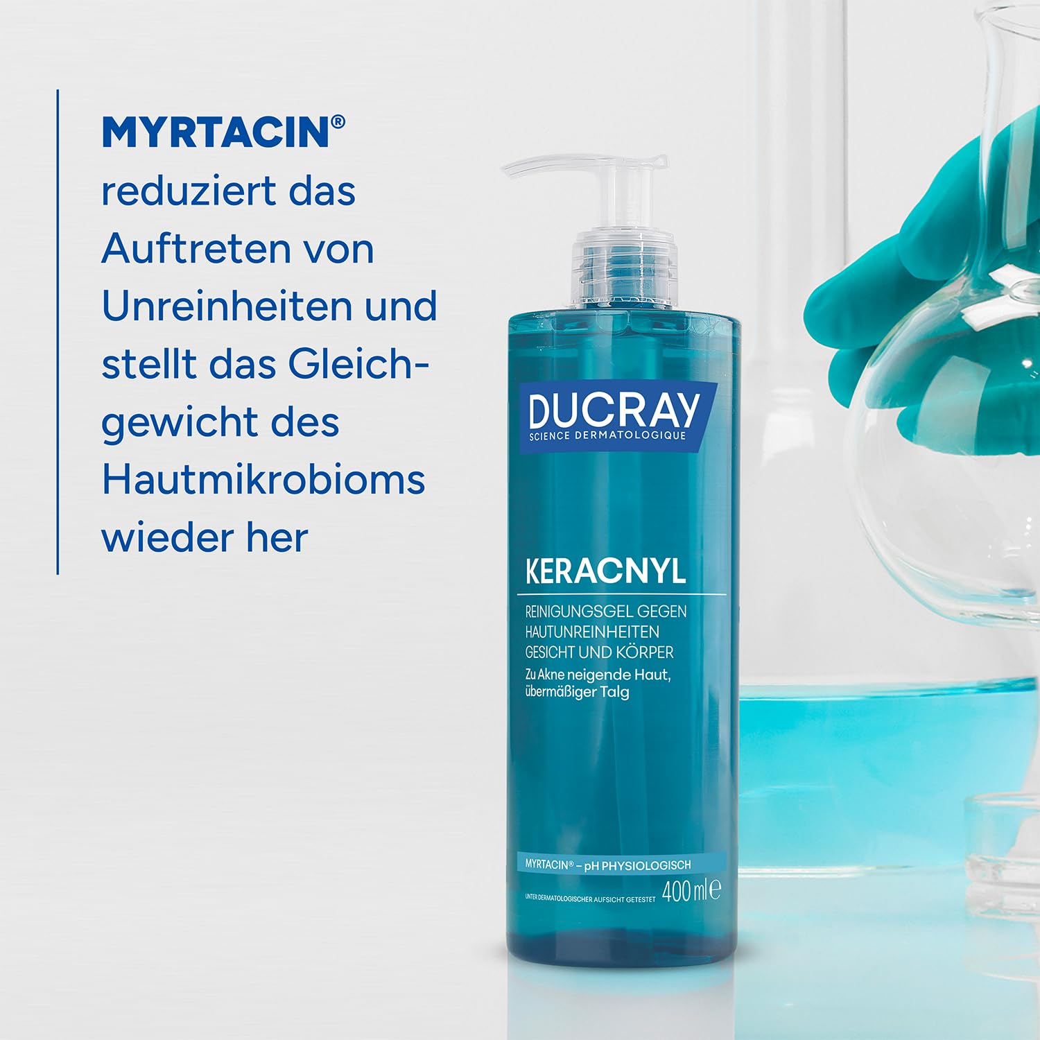 Thumbnail 5 de DUCRAY Keracnyl Schäumendes Waschgel – Reinigung für fettige, zu Akne neigende Haut (ab 9 Jahren), 400 ml
