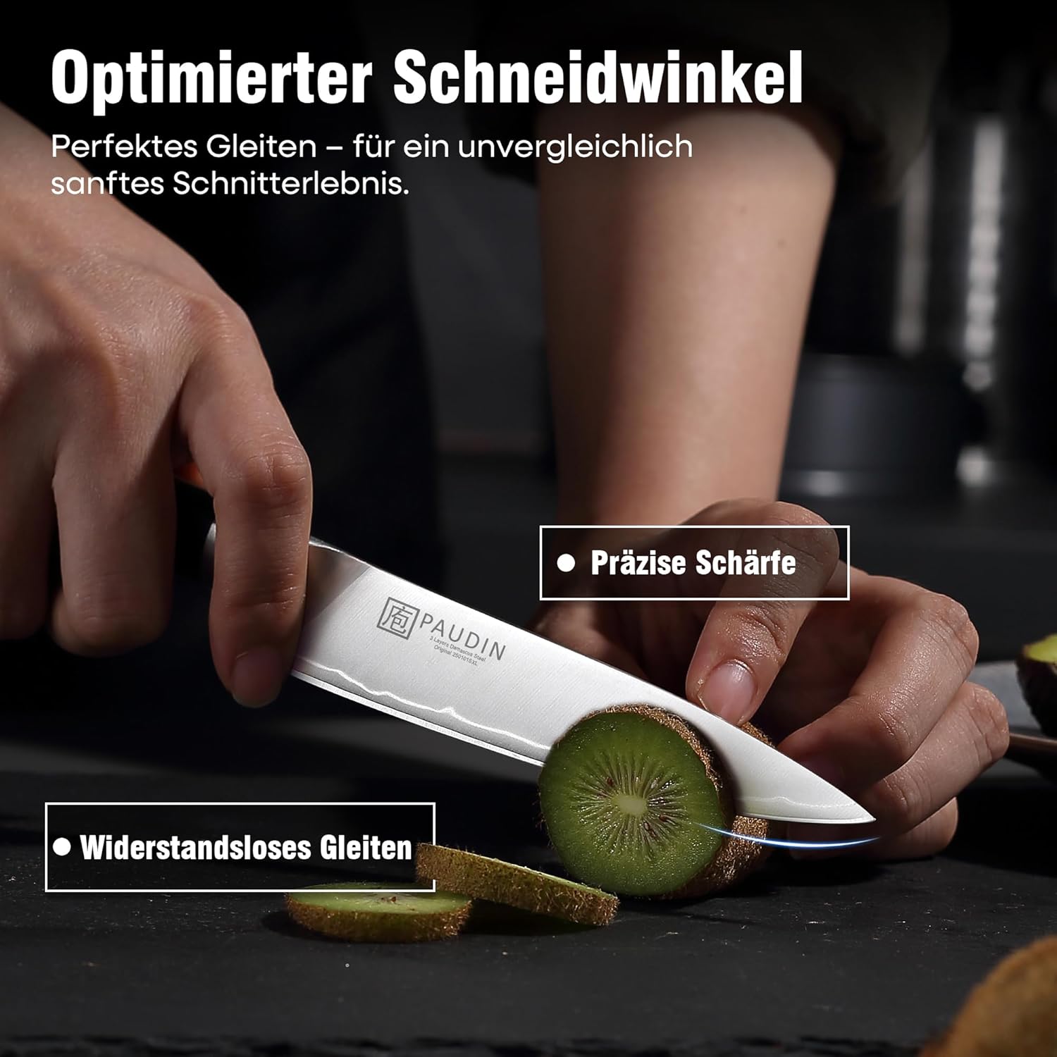 Thumbnail 3 de PAUDIN Messerset 2-teilig: Kochmesser 20 cm & Allzweckmesser 12,7 cm aus 10Cr15CoMoV (62 HRC) mit Holzgriff