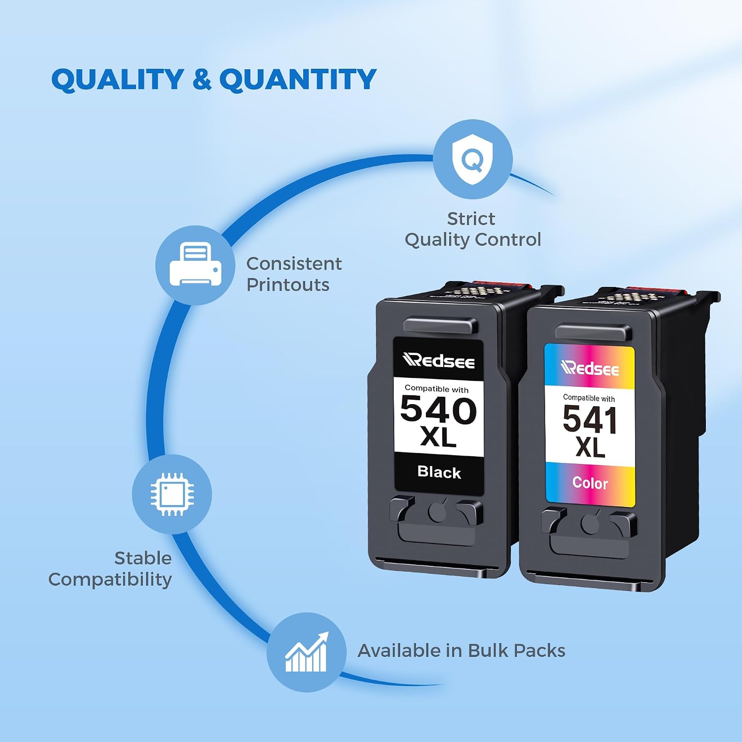 Detalle 2 de Redsee 540XL 541XL ink cartridges, 2 pack