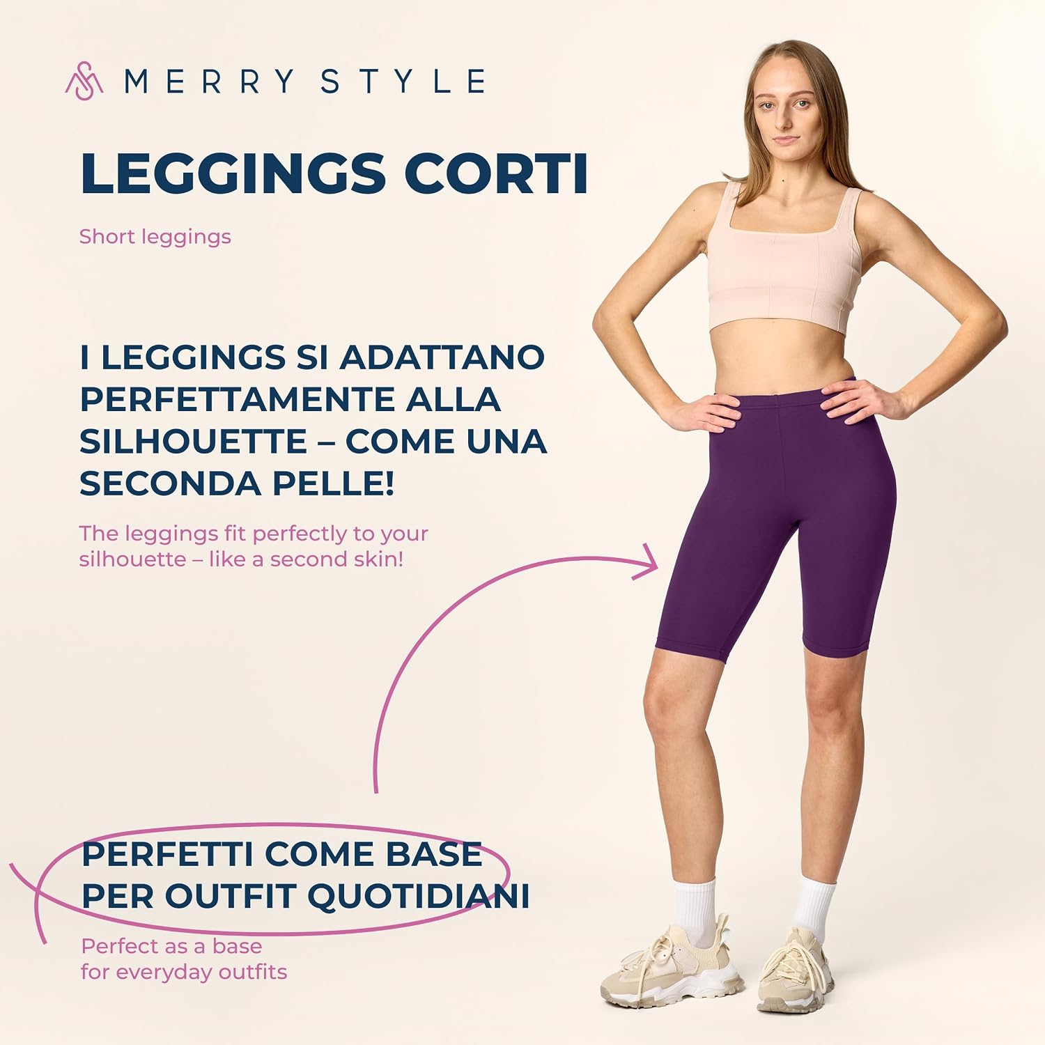 Detalle 2 de Merry Style MS10-145 Leggings corti donna