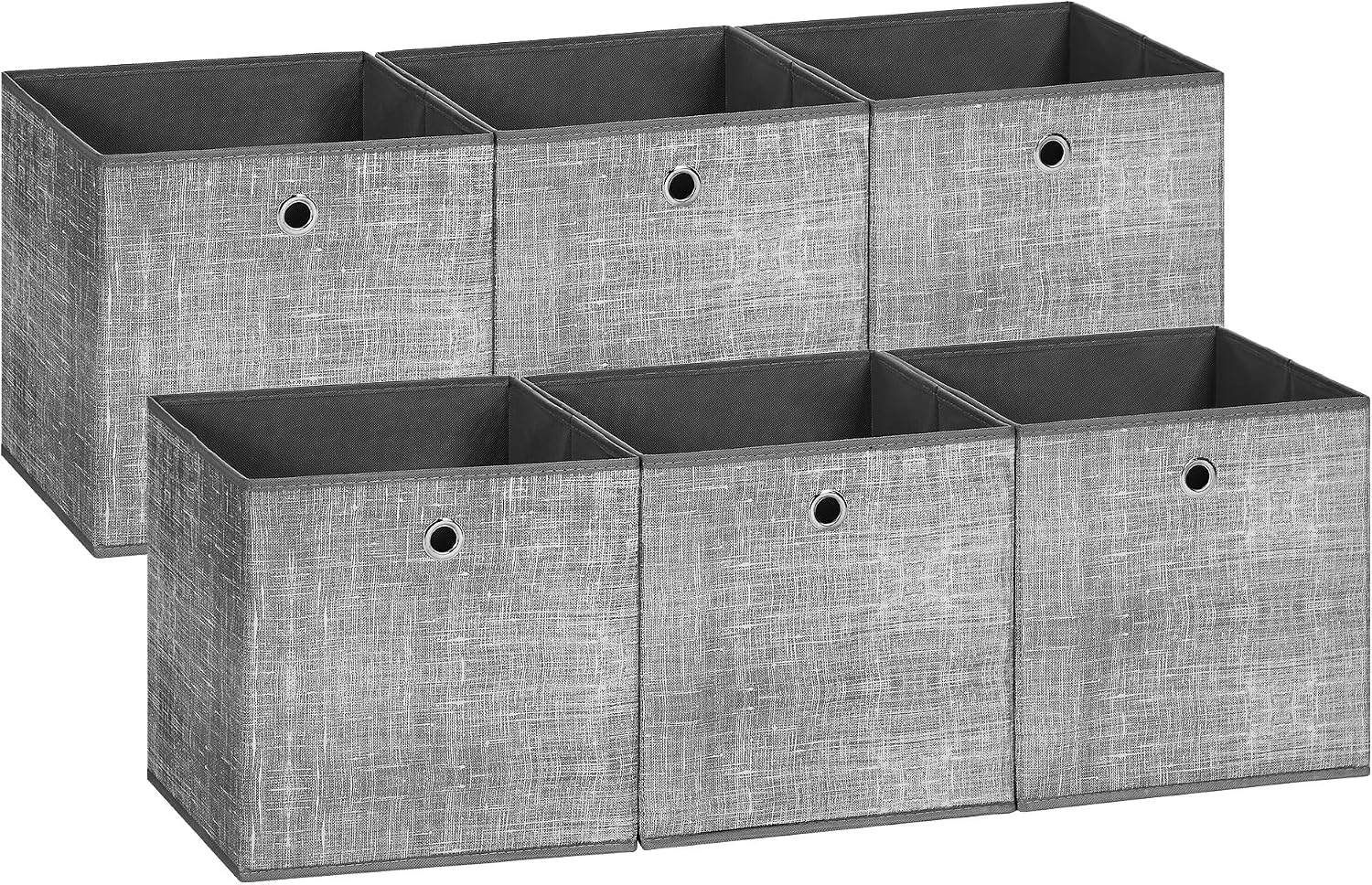 Detalle de SONGMICS RFB02LG-3 opbergboxen, set van 6, inklapbaar, 30 x 30 x 30 cm