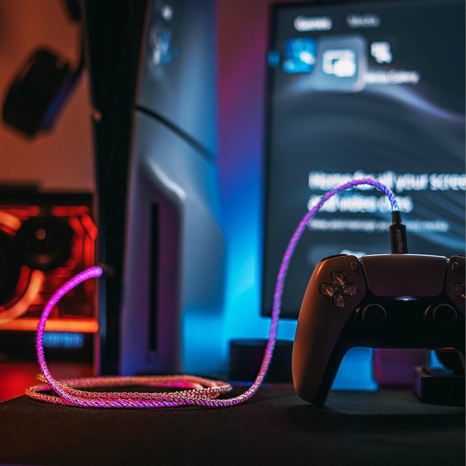 Detalle 2 de 3.28FT illuminated Type-C charging cable