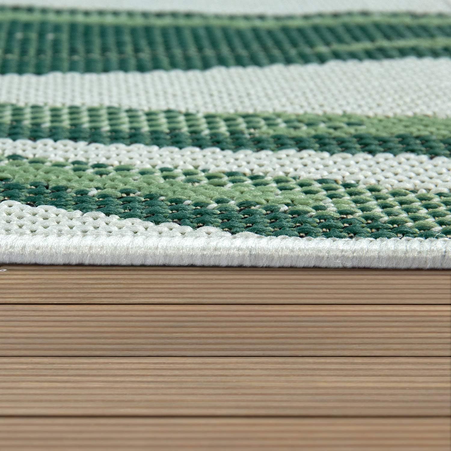 Detalle 1 de Paco Home Alfombra Redonda Verde Bosque Floral 🌿 Ø200cm